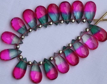 A+ quality custom order 9 x 23 mm approx...wholesale price New Arrival 20 pieces faceted Pear shape BOLDER OPAL briolette beads 9 x 20
