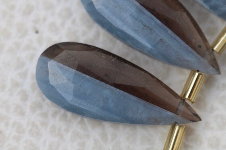 A+ quality custom order 9 x 23 mm approx...wholesale price New Arrival 20 pieces faceted Pear shape BOLDER OPAL briolette beads 9 x 20