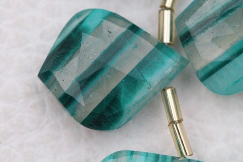 10 piece faceted fancy green OPAL leaf like briolette beads 13.5 x 16 A+ rare 14 x 17 mm approx...wholesale price custom order unique