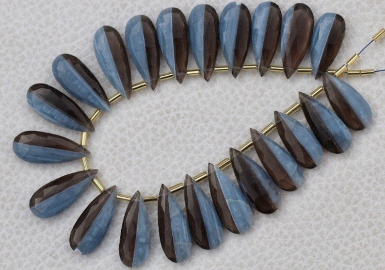 A+ quality custom order 9 x 23 mm approx...wholesale price New Arrival 20 pieces faceted Pear shape BOLDER OPAL briolette beads 9 x 20
