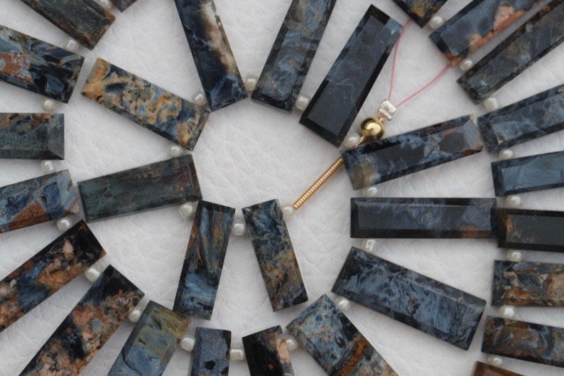 natural wholesale price rare unique Natural 33 pieces faceted PIETER SITE rectangle fancy beads 6.5 x 17 33.5 mm approx...A+ quality