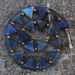 Natural, 20 piece faceted fancy triangle labradorite briolette gemstone beads 11 x 13 mm app. labradorite triangle , rainbow, wholesale