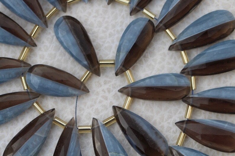 A+ quality custom order 9 x 23 mm approx...wholesale price New Arrival 20 pieces faceted Pear shape BOLDER OPAL briolette beads 9 x 20