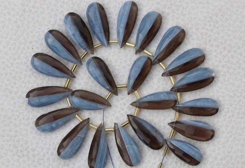 A+ quality custom order 9 x 23 mm approx...wholesale price New Arrival 20 pieces faceted Pear shape BOLDER OPAL briolette beads 9 x 20