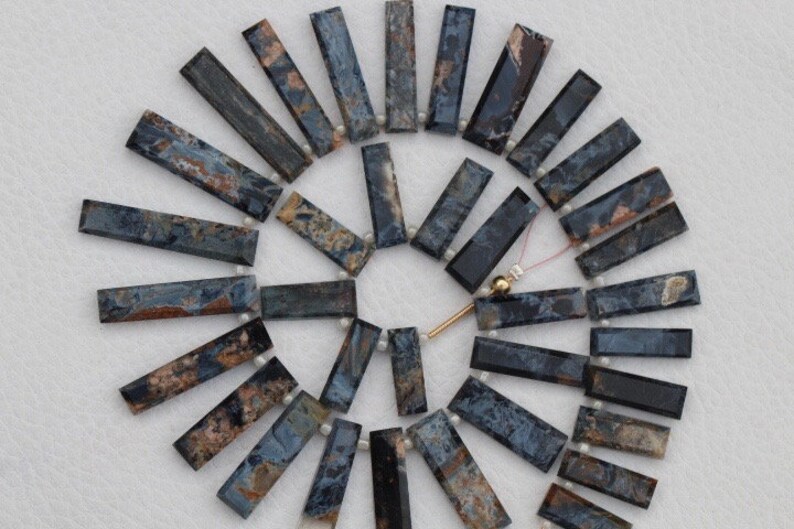 natural wholesale price rare unique Natural 33 pieces faceted PIETER SITE rectangle fancy beads 6.5 x 17 33.5 mm approx...A+ quality