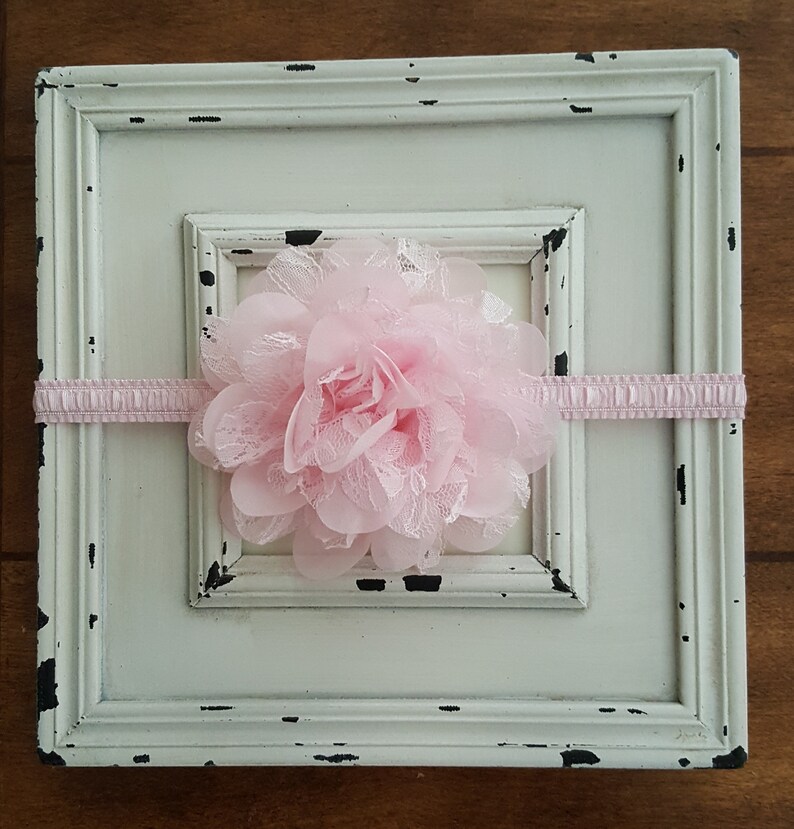 Pink Headband-Baby Girl Headband-Baby Headband-Newborn Headband-Toddler Headband-Flower Girl-Lace Headband-Baby Accessories-Hair Accessories