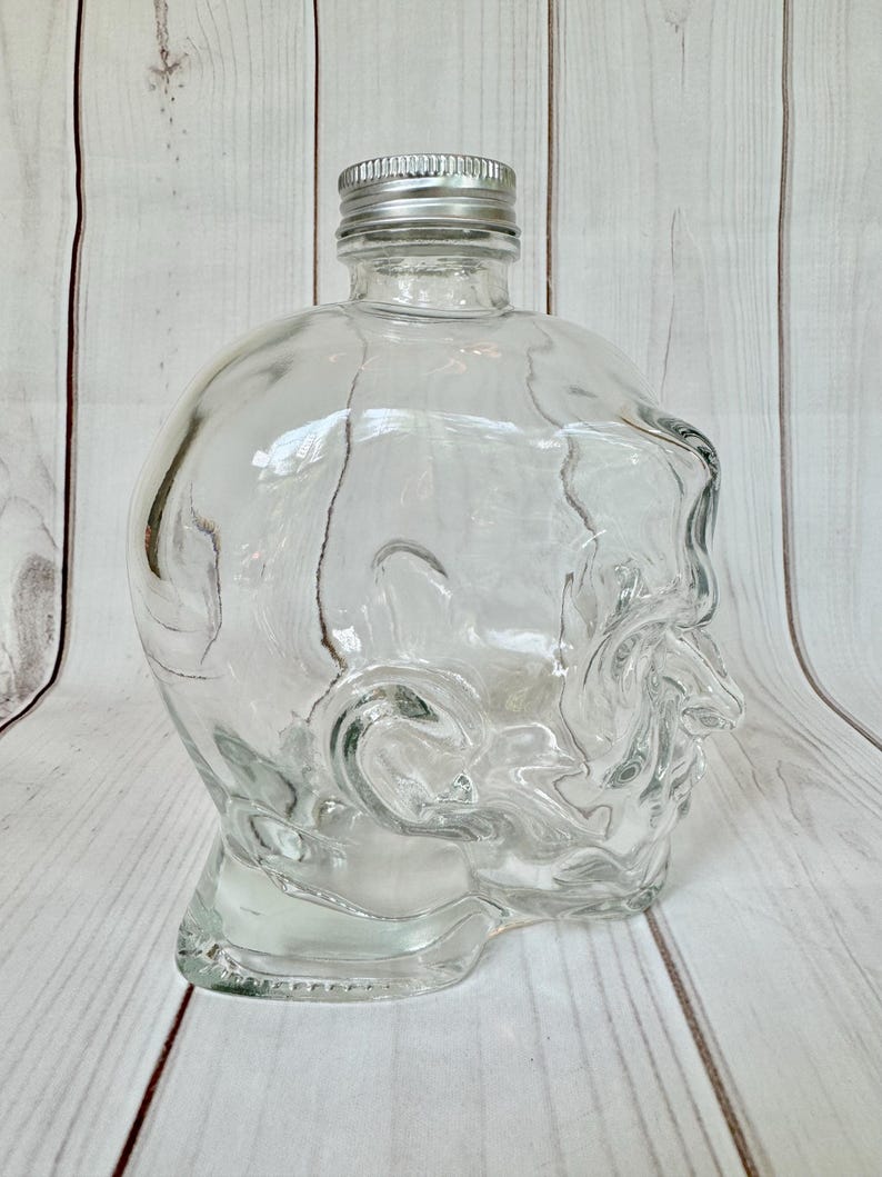 Carafe D'Eau En Verre Forme Crâne - Bouteille Originale Pour Soirées Thème