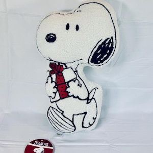 Peanuts Snoopy Weihnachten Weiß Sherpa Gesticktes Dekor Dekokissen