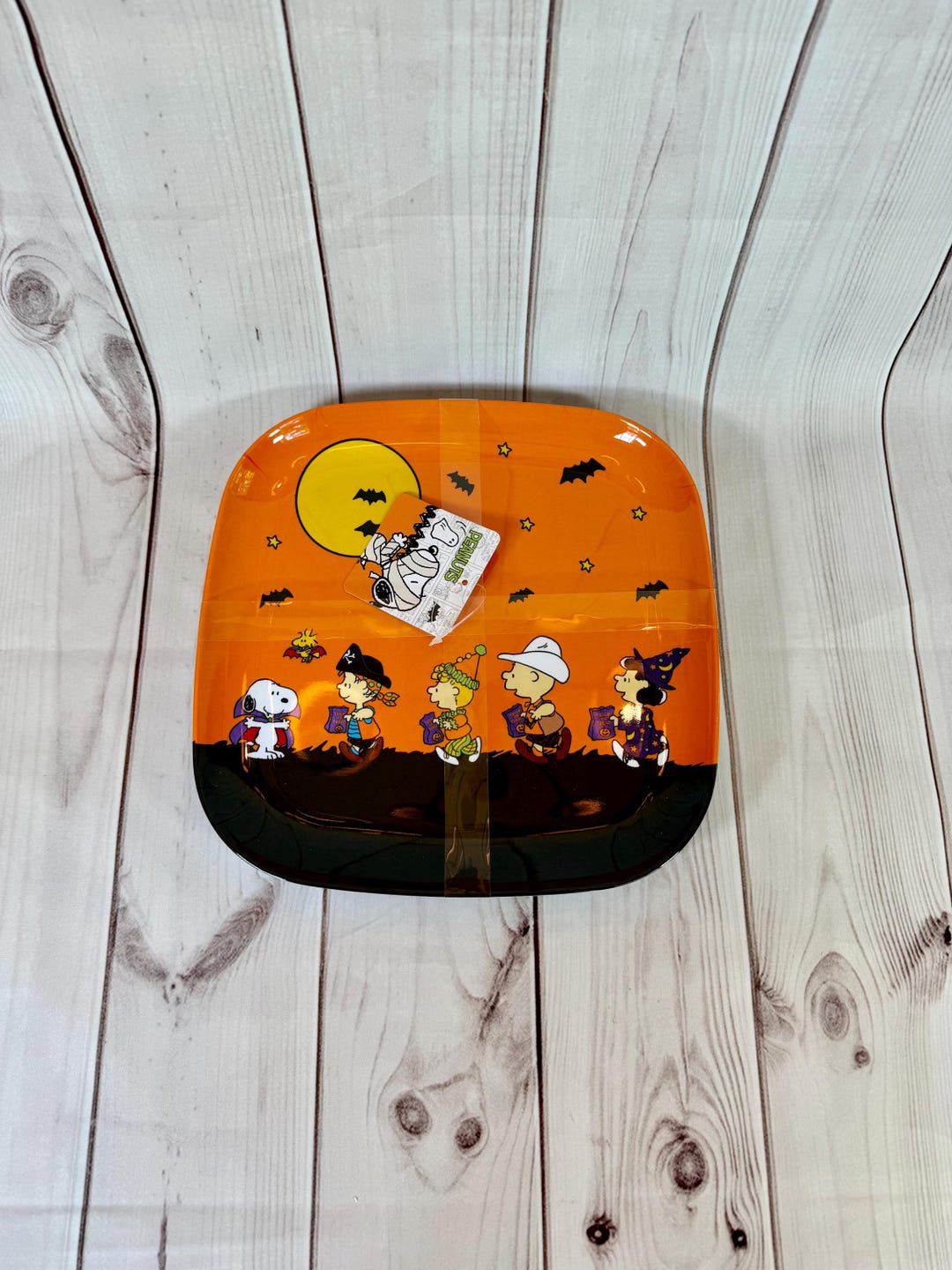 Assiette Enfant Snoopy Peanuts – Pottery Barn – Mélanine Marron – Thème Thanksgiving – Occasion