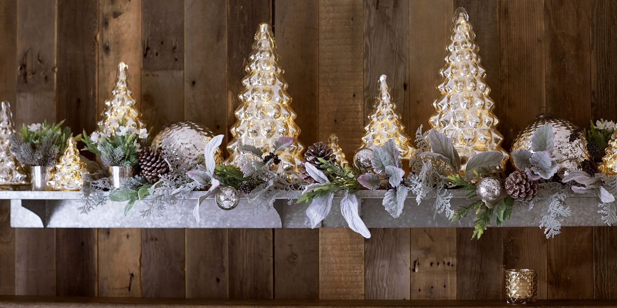 Pottery Barn Antique Mercury Glass Small 9