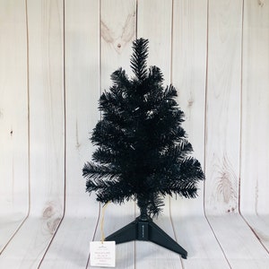 Miniature Black Tree 18"Hallmark Weihnachten Halloween SciFi