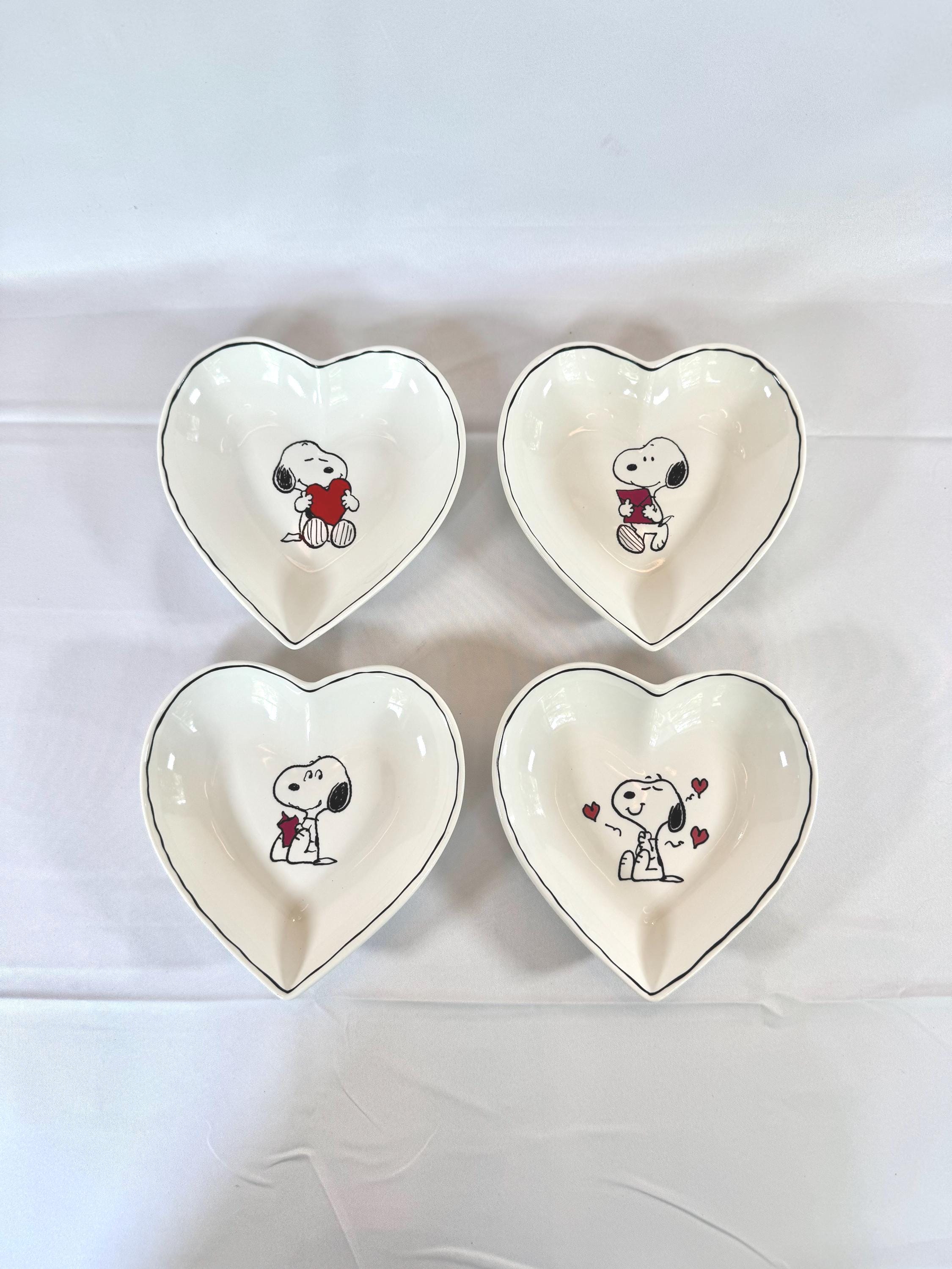 Peanuts Snoopy - Set Di 6 Ciotole Impilabili In Gres Porcellanato Decorato Da 14 Cm, Con Piatto - 5