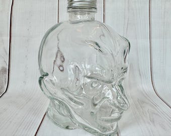 Clear Glass Genie Head Shaped Decanter Bottle