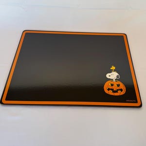 Williams Sonoma Peanuts Snoopy Halloween Fall Hard Cork Placemats Set of 4