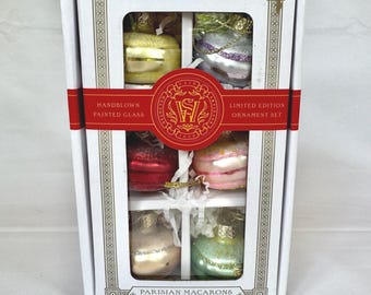16 Palline Di Natale A Forma Di Macaron 6 Cm - Infrangibili, In Plastica E Velluto, Colorate Per Albero Decorazioni Feste