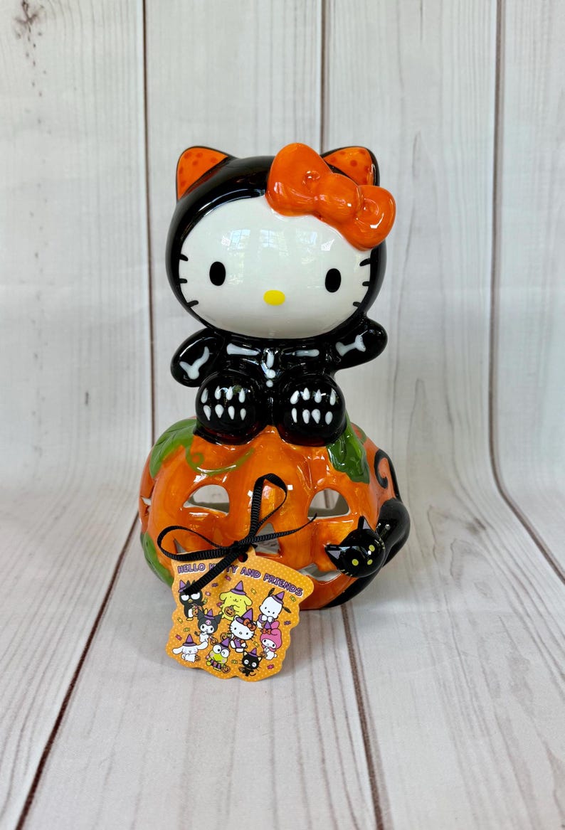 Blue Sky Clayworks Hello Kitty Skeleton Candle Holder - Thumbnail 2