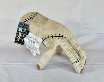 Pottery Barn Halloween Addams Family Wednesday Thing Shaped Pillow Positionable Fingers