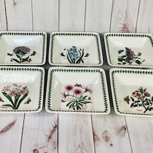 Portmeirion Botanic Garden 19,5 cm tiefes quadratisches Pastateller-Set von 6