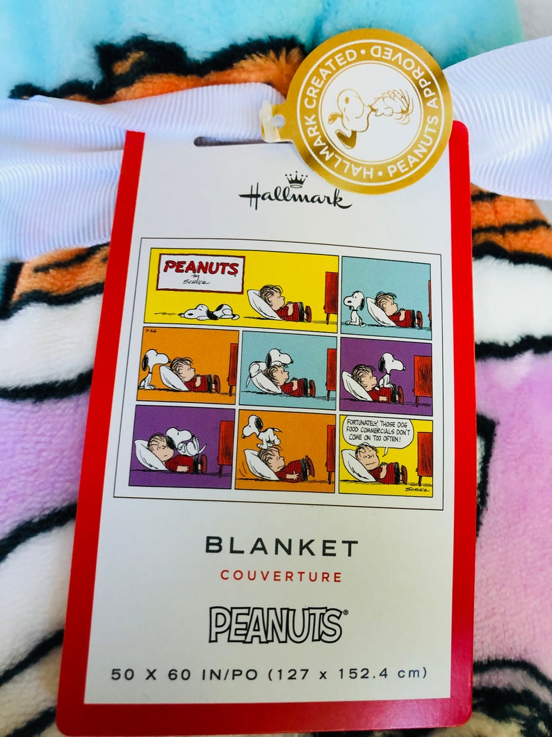 Peanuts Snoopy and Linus Comic Strip Throw Blanket Etsy