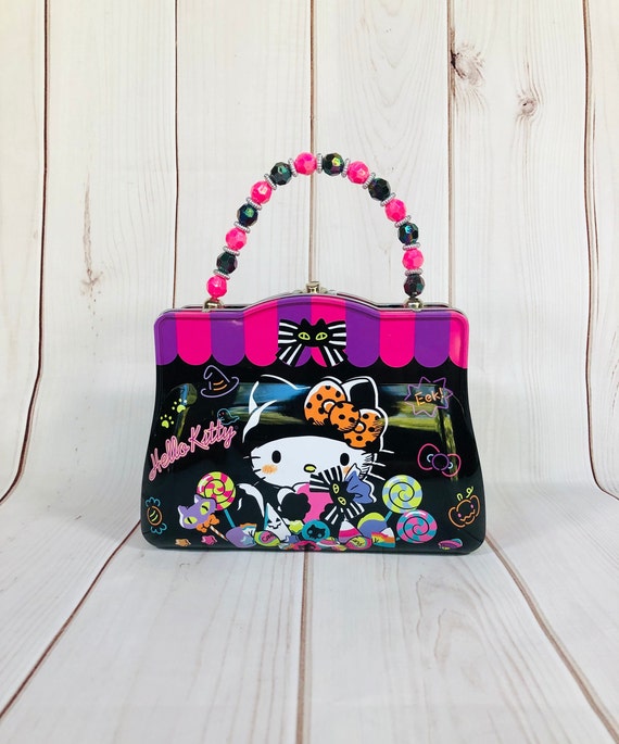 Hello Kitty Halloween Pink & Black Tin Purse Sanrio - Etsy