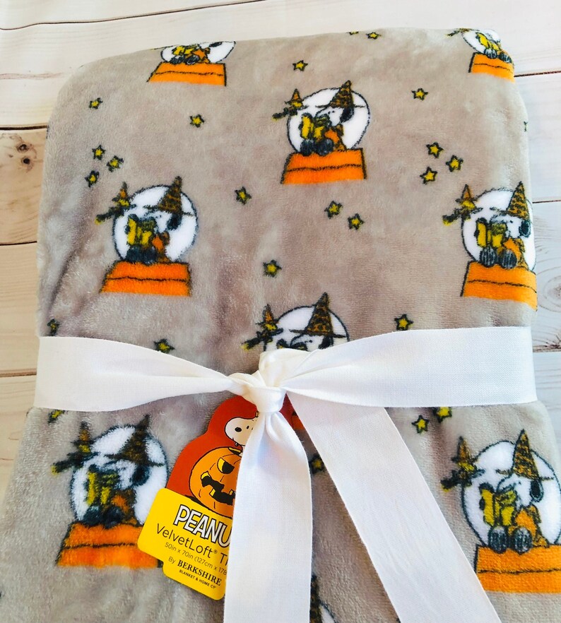 Peanuts Snoopy Plush Throw Blanket Halloween Berkshire Etsy