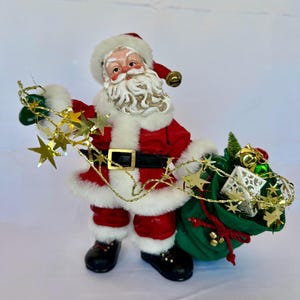 Vintage Midwest of Cannon Falls Magic Santa Claus Stars 2004 Christmas Paper Mache