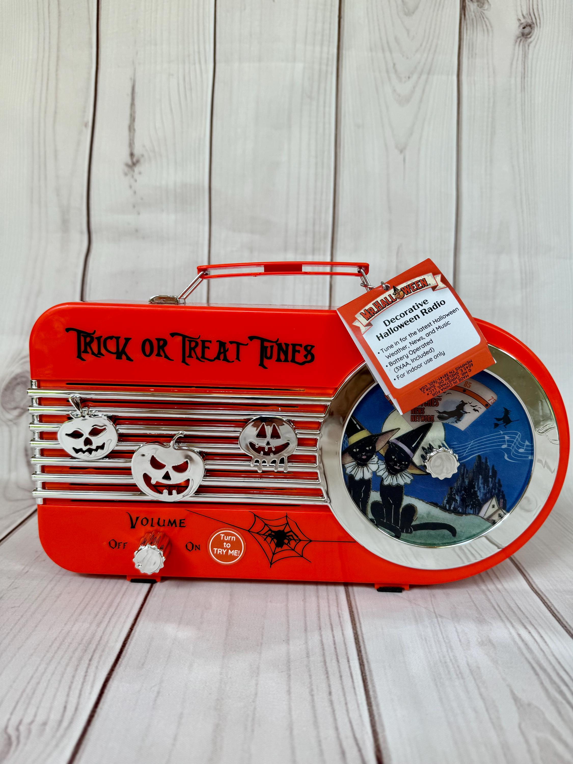 Halloween Radio Trick or Treat Tunes Orange Pumpkin Vampire Witch