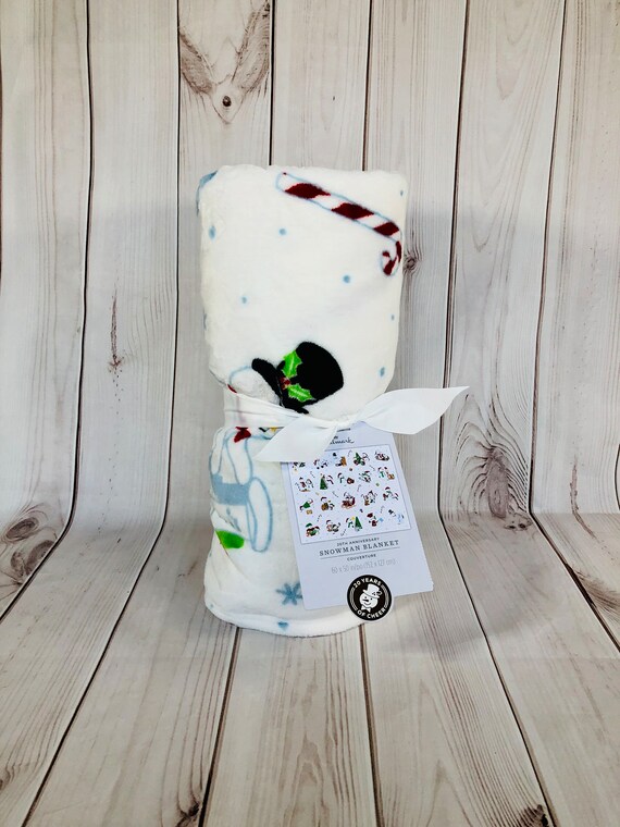 Hallmark Christmas Jingle Pals Snowmen Plush Throw Blanket Etsy