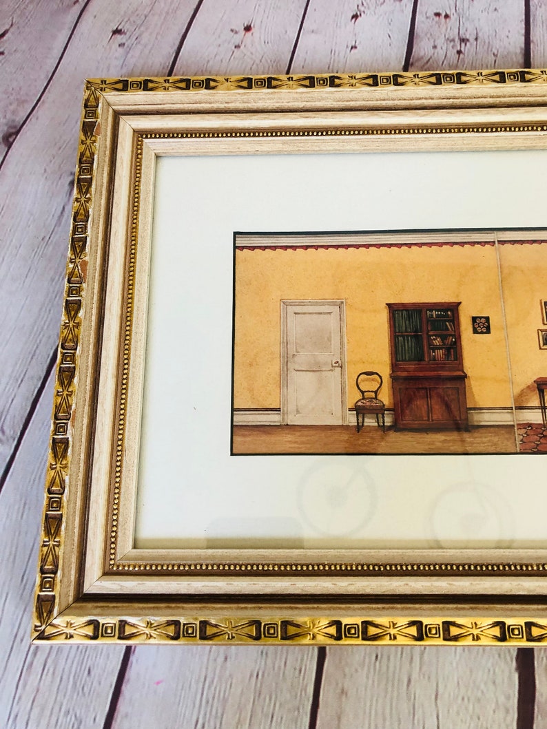Vintage Bombay Company Yellow Picture Framed Art Farmhouse Etsy Canada