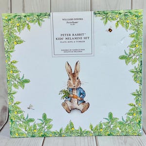 Williams Sonoma Easter Peter Rabbit Kids 3-Piece Melamine Set
