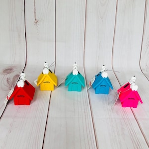 Peanuts Snoopy Doghouse Christmas Ornaments Set of 5