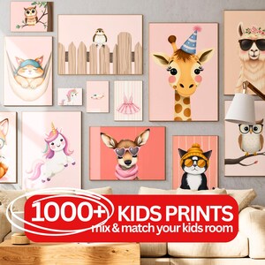 1000+ Kids Room Prints, Wall Art Set, Nursery Wall Art, Playroom Decor, Kids Room Art, Eclectic Wall Art, Digital Download Prints Bundle