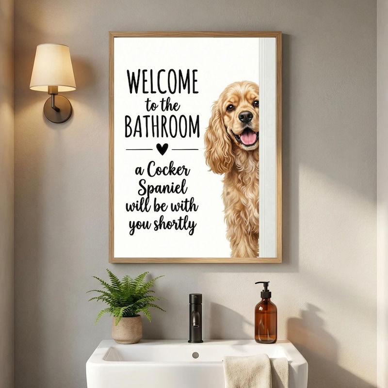 Cocker Spaniels Bathroom - Etsy