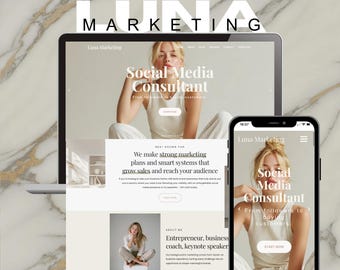Tema Luna de WordPress: plantilla web con Elementor para marketing