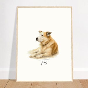 Mini Custom Watercolor Dog Portrait, Pet Portraits from Photos, Dog Portrait from Photos, Dog Painting, Custom Tiny Paintings, Miniature