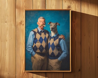 Custom Pet Portrait, Unique Memorial Gift, Framed Canvas