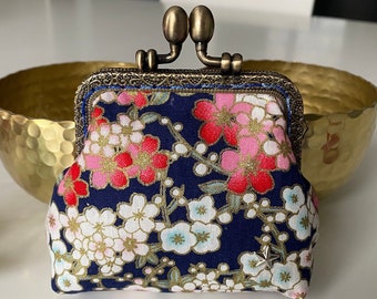 Borsa Henriette - Fiori giapponesi, chiusura in metallo