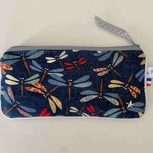 Etui à lunettes 2 en 1 Bleu-Libellules