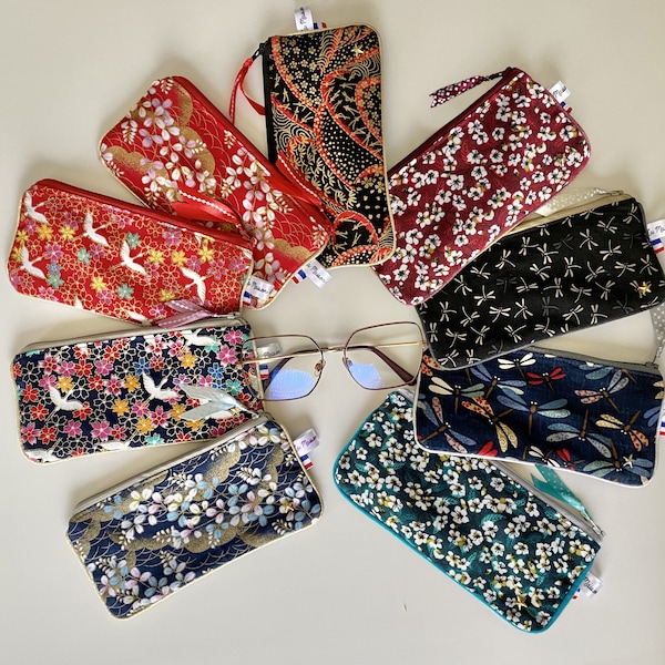 Étui à Lunettes 2 En 1 Pour Lunettes De Lecture Et De Soleil - Avec Mousqueton, Couleur Marron