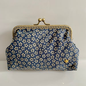 Pochette Ramona - Petites Fleurs, fermoir métal