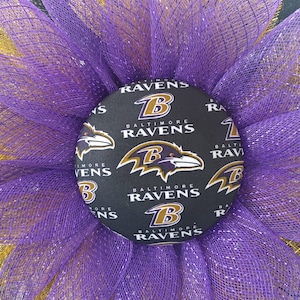 Baltimore Ravens Wreath Center:  Baltimore Ravens football,  DIY Craft Supplies (6.25 inches), wreath making supplies