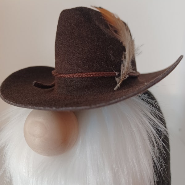 Nains avec chapeaux de cowboy Décoration de nains Nains de cowboy Nains avec plumes Collectionneurs de nains Fans de Yellowstone Nains de l'Ouest Nains à barbu