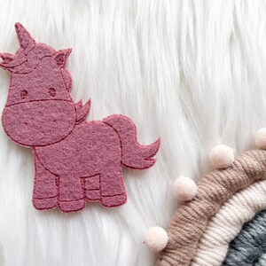 Felt animal Unicorn Decoration for the Rebornnursery perfect for your reborn baby image 1