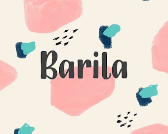 Barila Font // Hand Lettered Font, Hand Written Font, Cute Font, Baby Shower, Bold Font, Sans Serif Font, Children's book, Logo Font