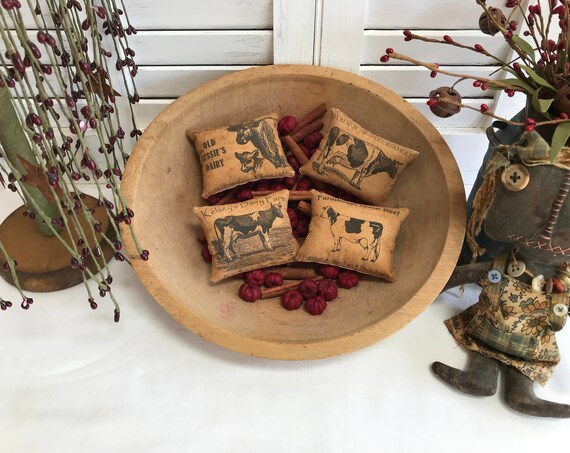 Primitive Pillow Tucks, Farm House Pillow Tucks, Kitchen Bowl Fillers, Cupboard Tuck, Farm House Home Decor, Primitive Home Decor, Tucks