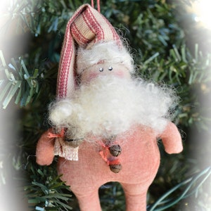 Primitive Folk Art Santa Ornie ePattern, Digital Download