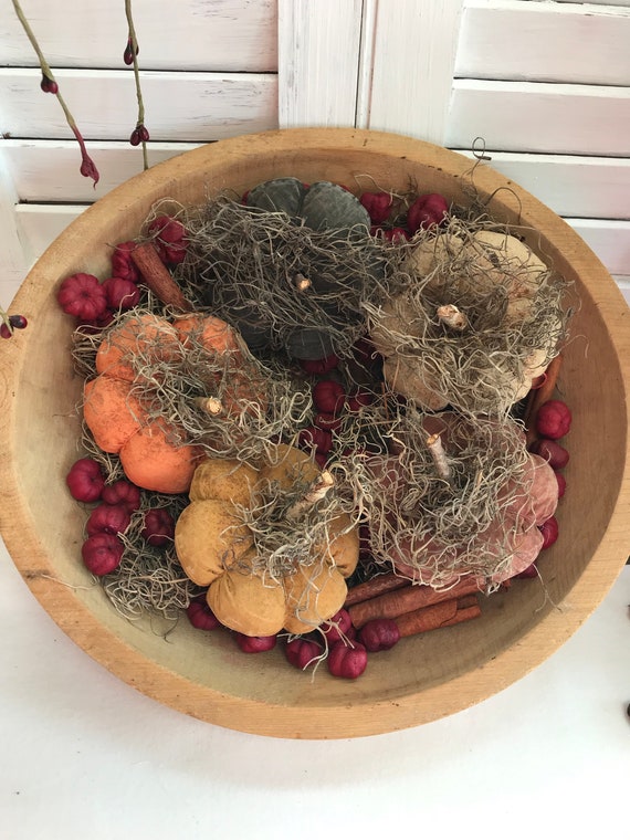 Grungy Primitive Pumpkin Bowl Fillers, Primitive Pumpkins, Grungy Pumpkins, Primitive Home Decor, Fall Decor, Pumpkin, Primitive Bowl Filler