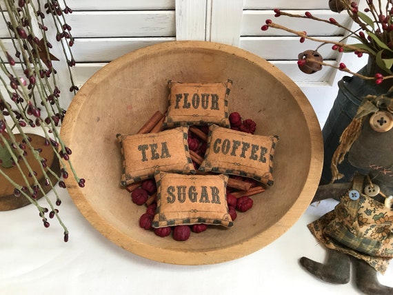 Primitive Pillow Tucks, Farm House Pillow Tucks, Kitchen Bowl Fillers, Cupboard Tuck, Farm House Home Decor, Primitive Home Decor, Tucks