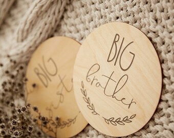 Big Brother Plaque Big Brother Sign Laser Engraved Sign Big Brother Plaque New Baby Gift Newborn Photo Prop Wooden Sign