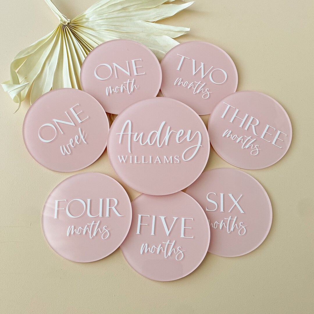 Personalised Acrylic Milestones | Newborn Birth Announcement | Baby ...